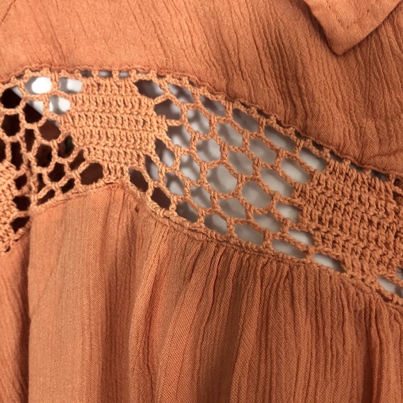 Free People Chemise Katie Bird Shirt Medium - Picture 4 of 11